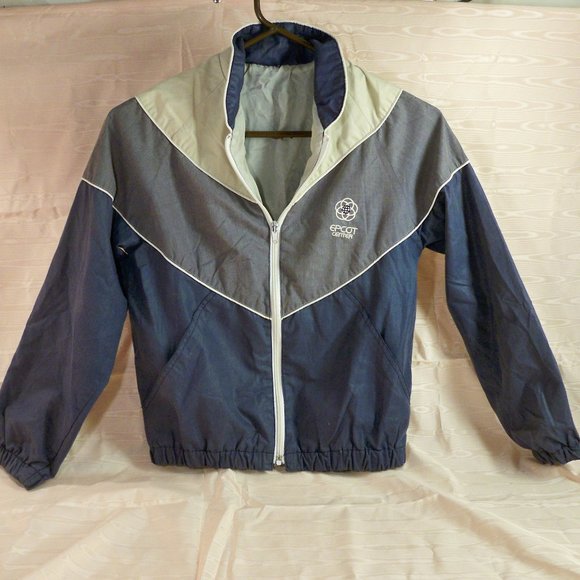 Epcot 1982 Oct, Child's Blue Gray *Windbreaker Jacket - Picture 2 of 11